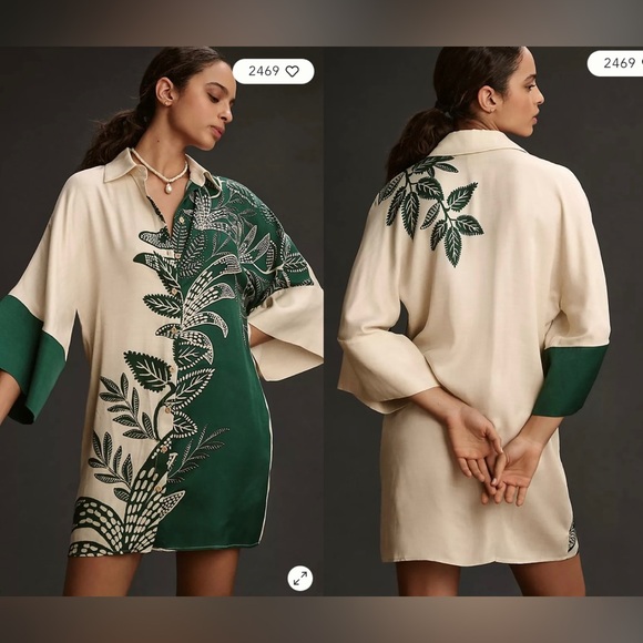 FARM Rio Dresses & Skirts - Farm Rio x Anthropologie Collared Midi Dress M